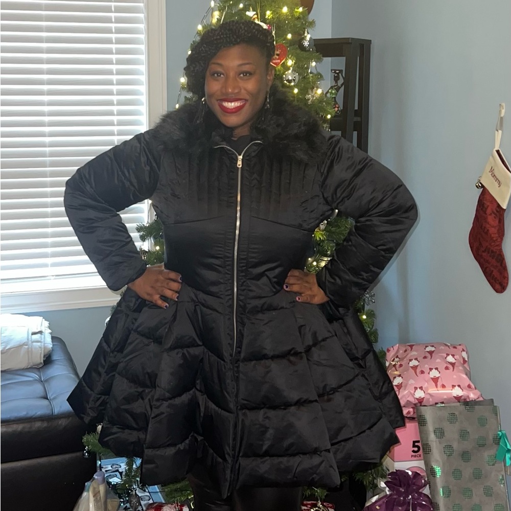 Brand new peplum puffer coat
